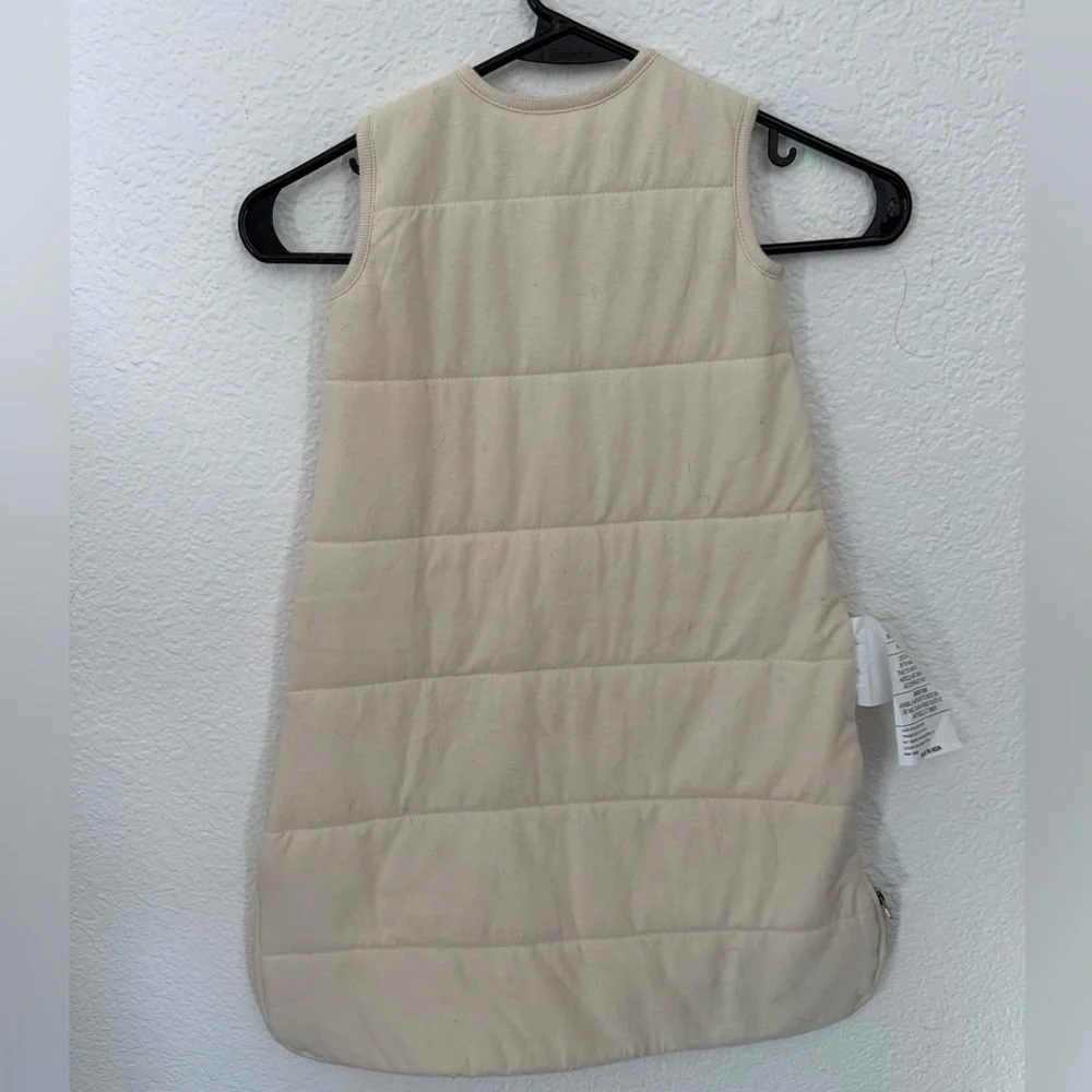 Burt's Bees Small Baby Cream Quilted Sleep Sack - Picture 3 of 3